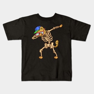 Dabbing cat Skeleton Kids T-Shirt